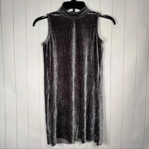 For All Seasons by Paper Crane Gray Velour Tank Dress Knee Length Girls Small